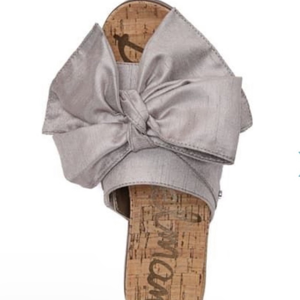 Sam Edelman Henna Slide Sandals in Grey Silk